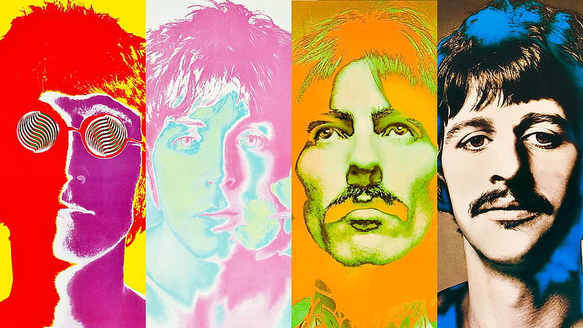 The Beatles, The Beatles Psychodeliczny Tapeta HD
