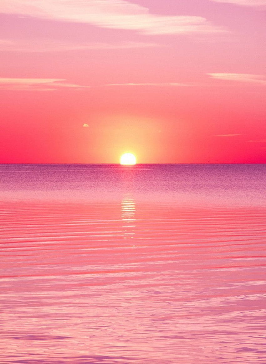 fashionista1152. . Pink sunset, iPhone, Pink Sun Aesthetic HD phone wallpaper