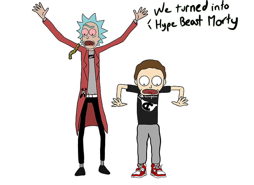 Hypebeast Rick and Morty. I did I drawing for a so here for anyone who wants it : rickandmorty, Hypebeast Art HD wallpaper