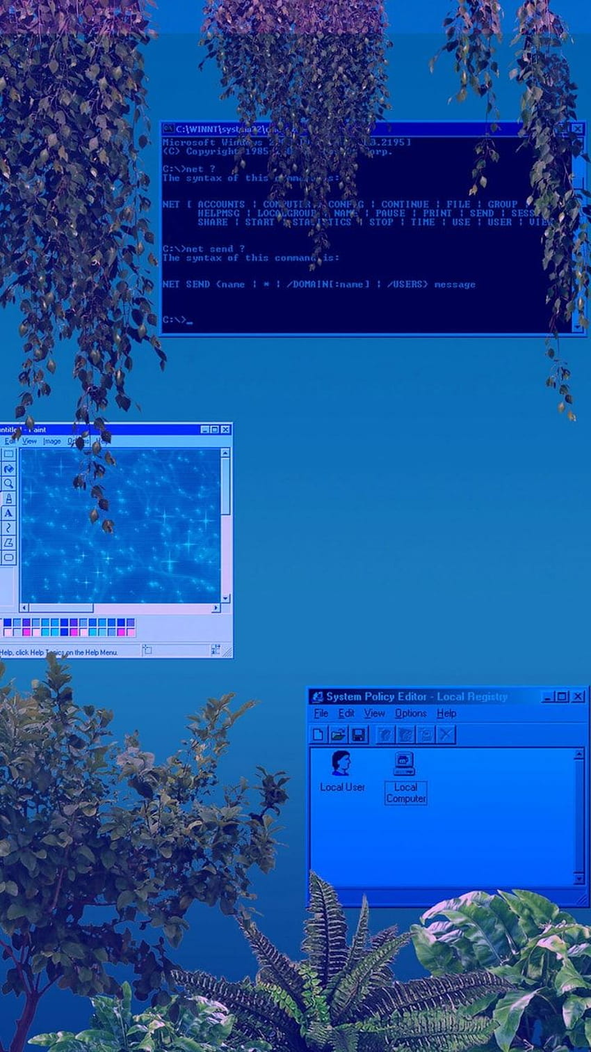 blue, lockscreen and fondos -, Blue Vaporwave HD phone wallpaper