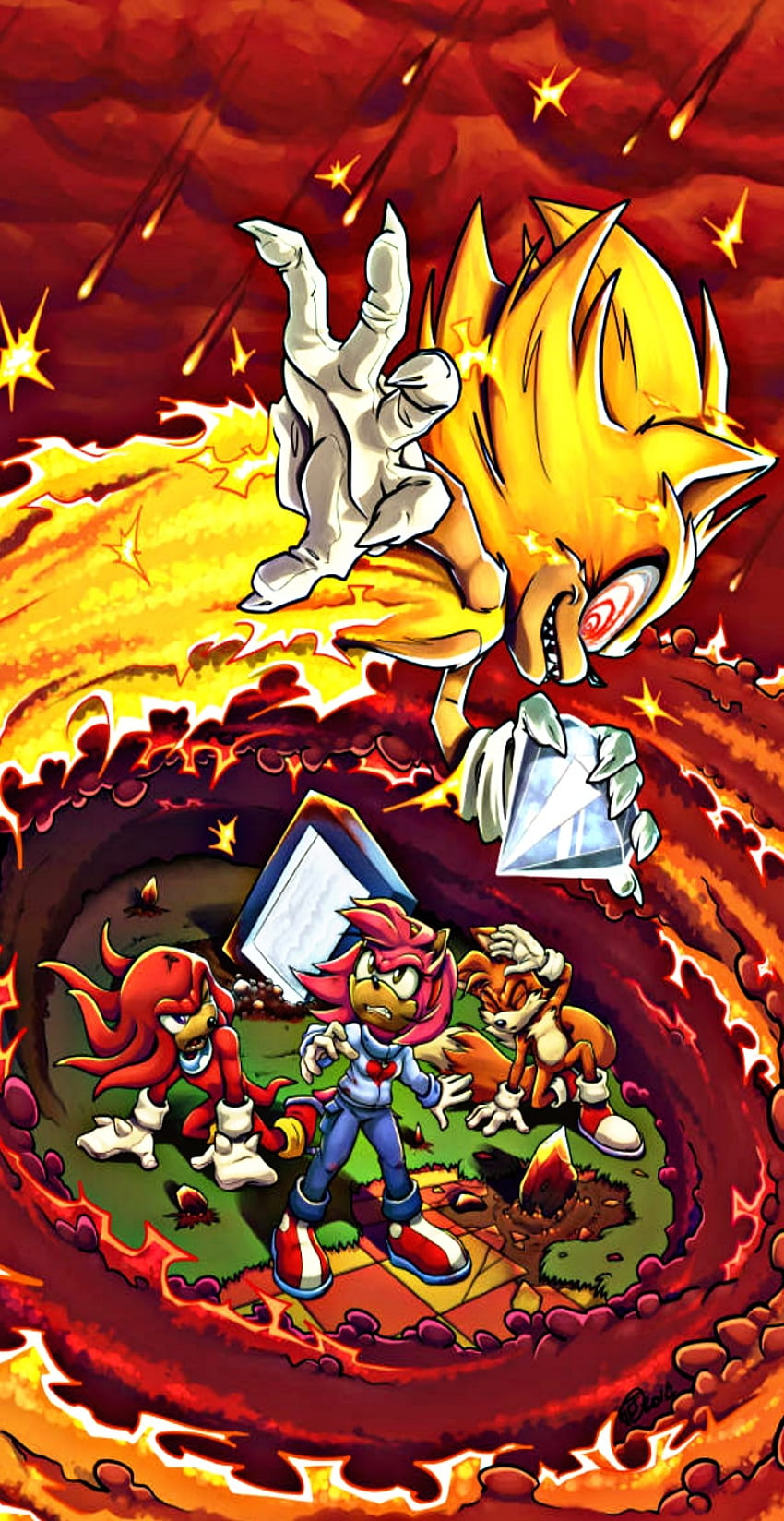 Sonic Fleetway, sonic the hedgehog, amarillo HD phone wallpaper