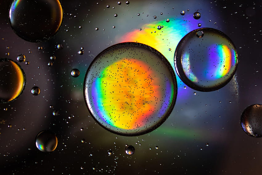 Abstract, Bubbles, Macro, Multicolored, Motley, Round HD wallpaper