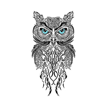 Celtic Great Horned Owl tattoo design  LuckyFish Inc and Tattoo Santa  Barbara