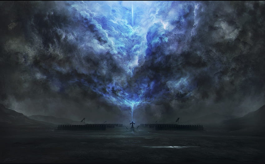 หอคอยแห่งความมืด เวทมนตร์ แฟนตาซี เมฆ ศิลปะ วอลล์เปเปอร์ HD