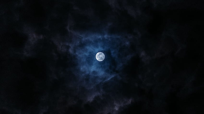 Moon, full moon, clouds, night, sky HD wallpaper | Pxfuel