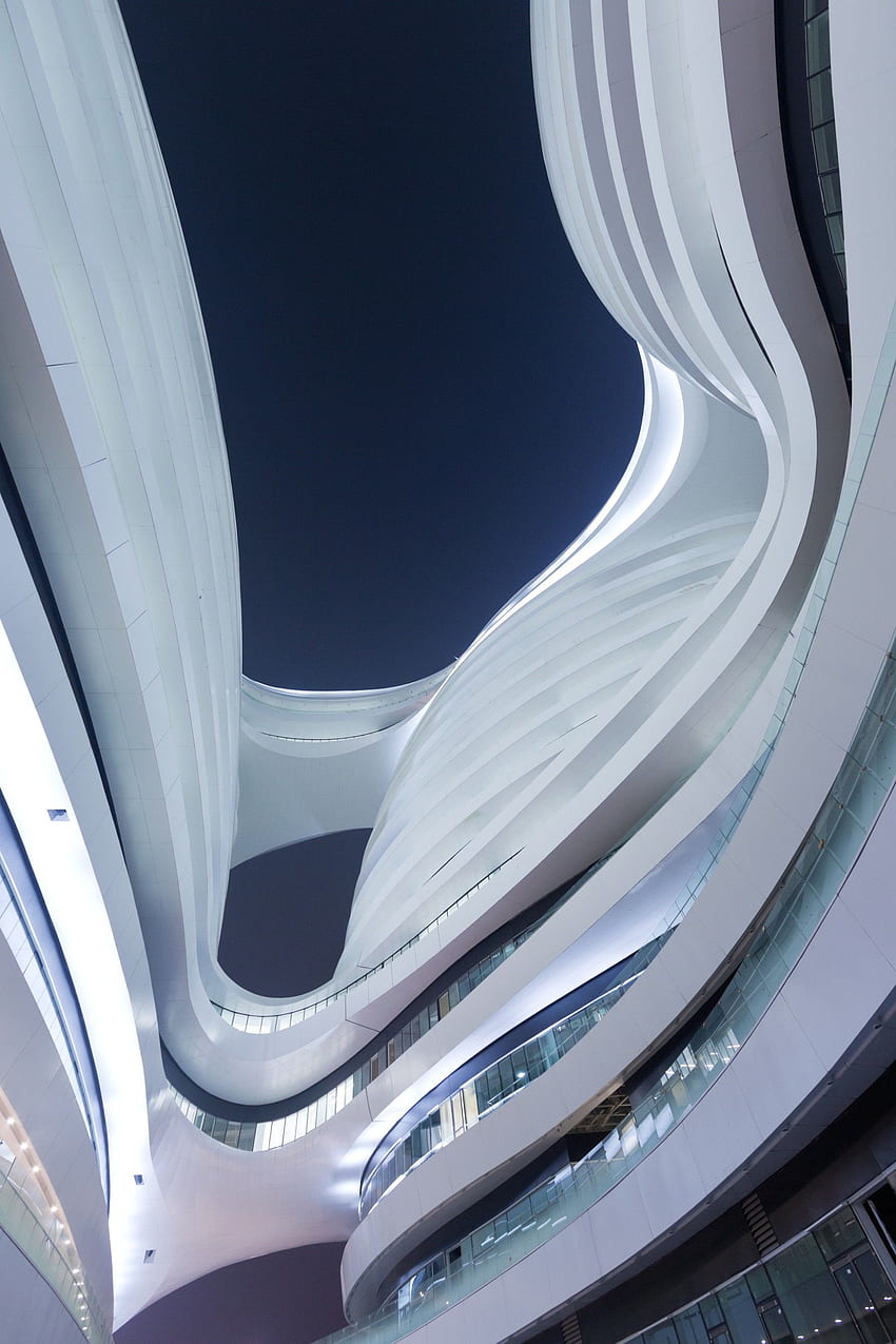 Галерия на Galaxy Soho / Zaha Hadid Architects HD тапет за телефон