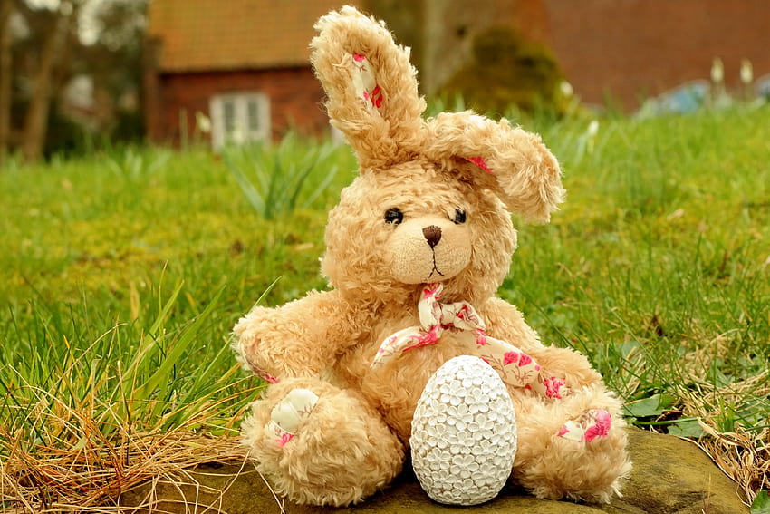 휴일, 부활절, 장난감, 토끼, 계란 HD 월페이퍼