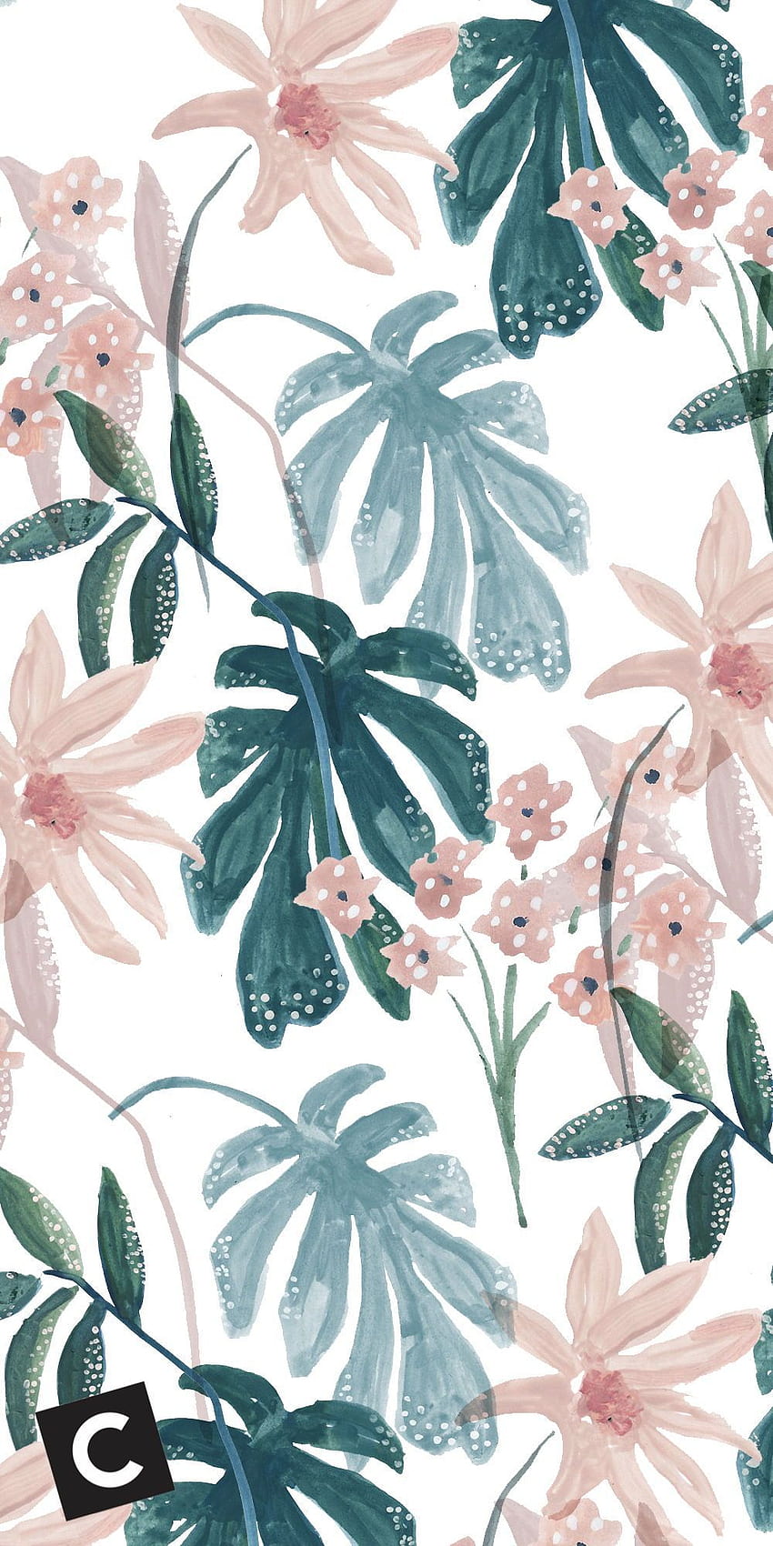 Summer Floral Collection 2019. iPhone pattern, Cute , Cute background, Minimal Tropical HD phone wallpaper