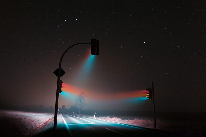 Long exposure traffic light, Traffic Signal HD wallpaper