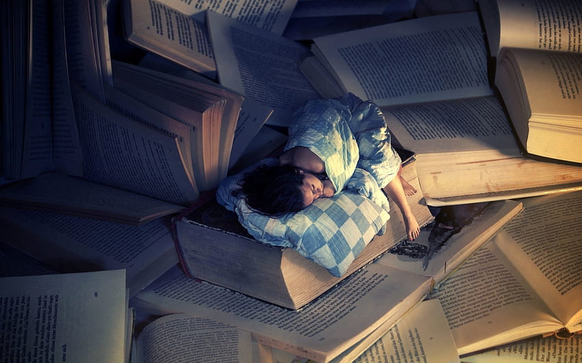 Books, , , Girl, Sleep, Dream HD wallpaper