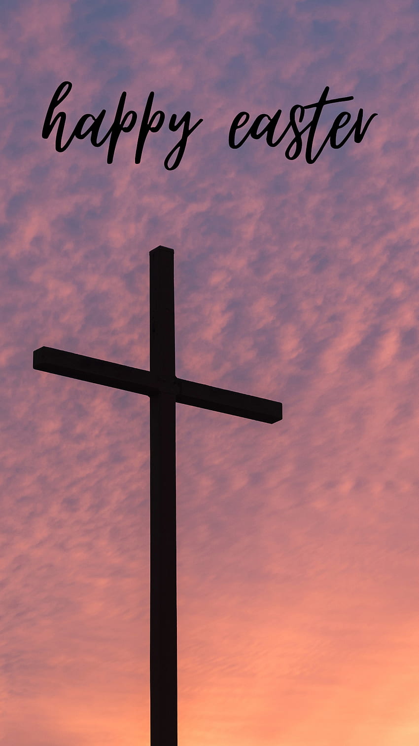 Easter Sunset, aesthetic, cloud, sky, pink, happy, Christian, cross, cute, sun HD phone wallpaper