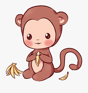 cute monkey cartoon doodle art hand drawn concept vector kawaii icon  illustration 12132341 Vector Art at Vecteezy