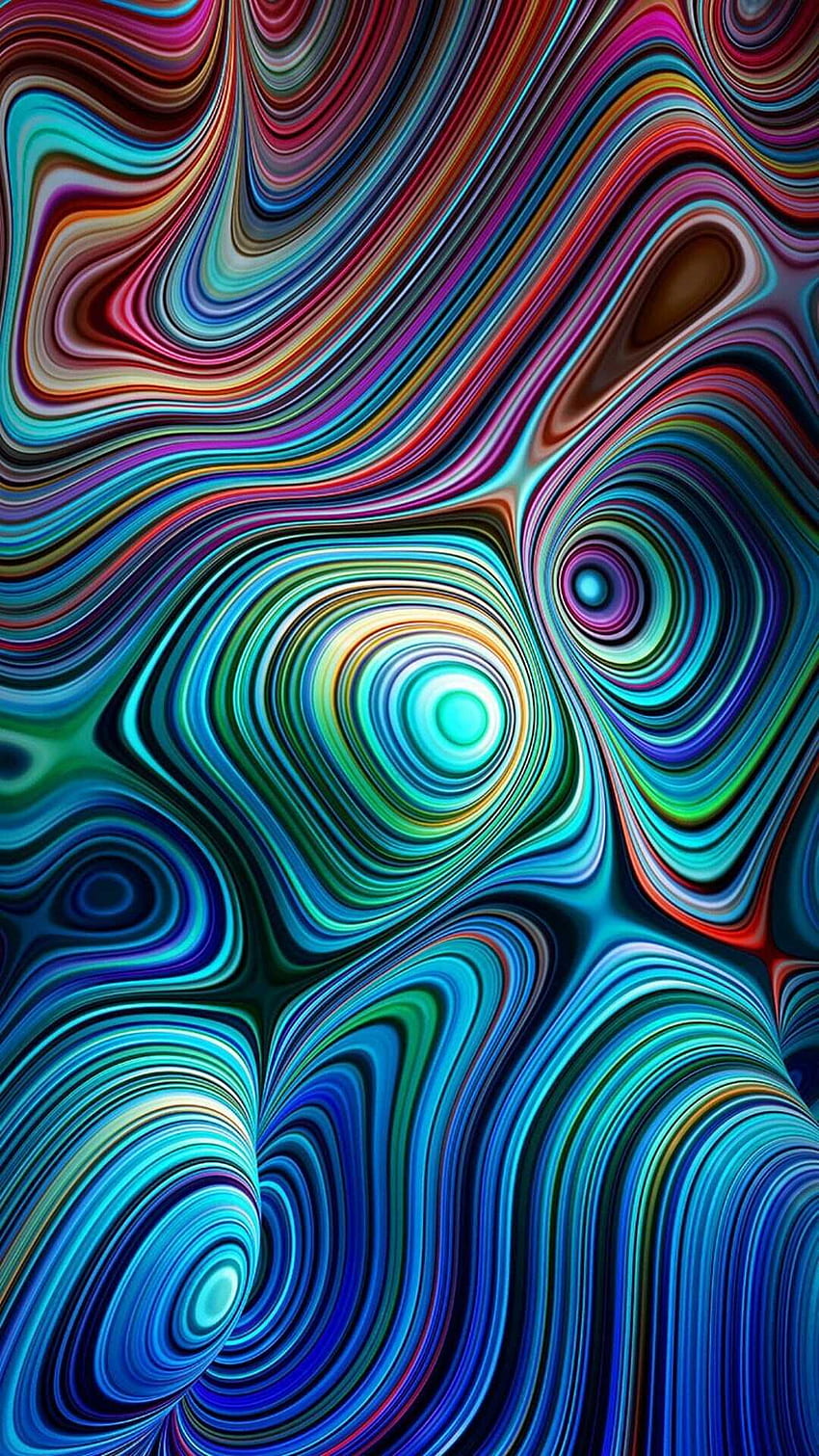 Psychedelisch - Fantastische, psychedelische Blumen HD-Handy-Hintergrundbild