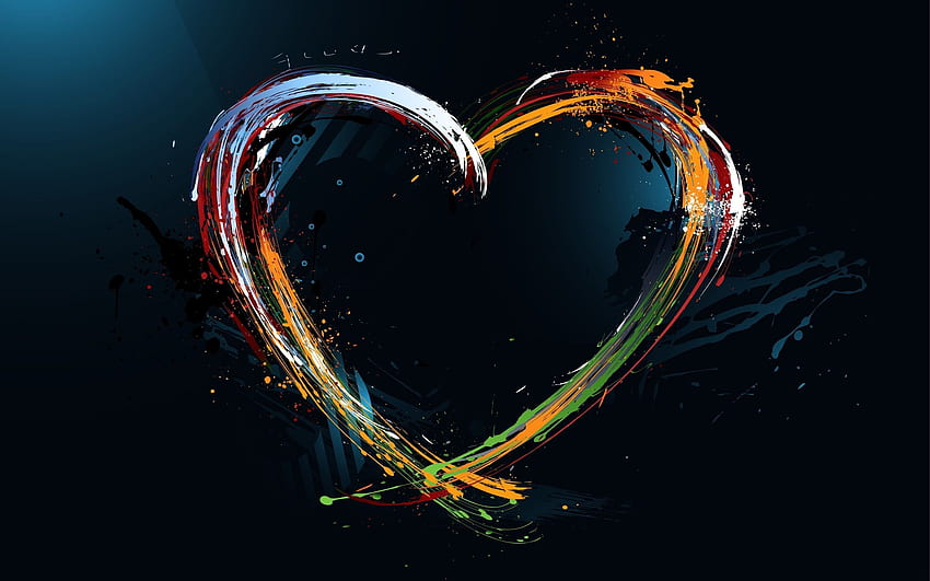  Me encanta el diseño abstracto.  Fondos de pantalla amor, Love Abstract Heart HD fondo de pantalla