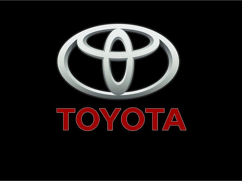 Лого на Toyota, черна Toyota HD тапет