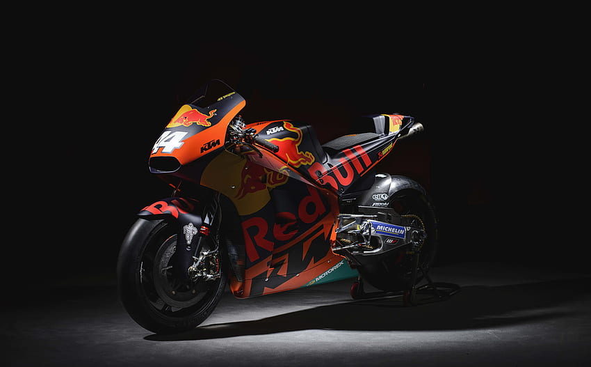 Черен, червен и оранжев спортен мотоциклет Red Bull., Bike Race HD тапет