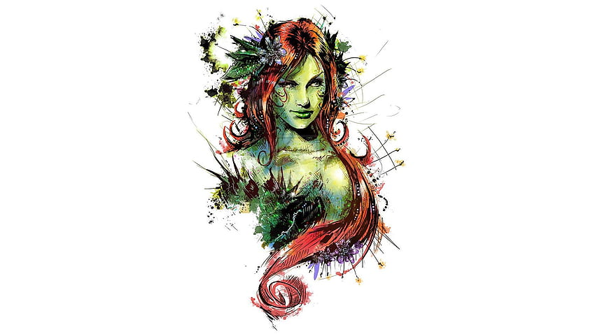 Poison Ivy Arkham, Poison Ivy Cartoon HD wallpaper