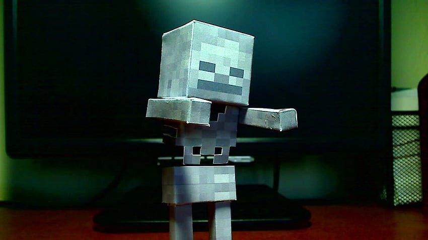 papercraft minecraft mutant skeleton