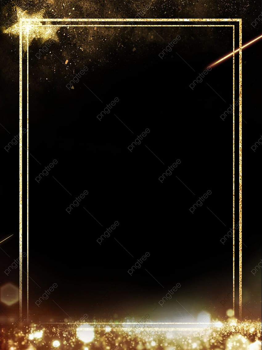 Simple Light Effect Stars Black Gold Border Background, Simple Light Effect, Black Gold Background, Star Background for, Black and Gold Stars HD phone wallpaper