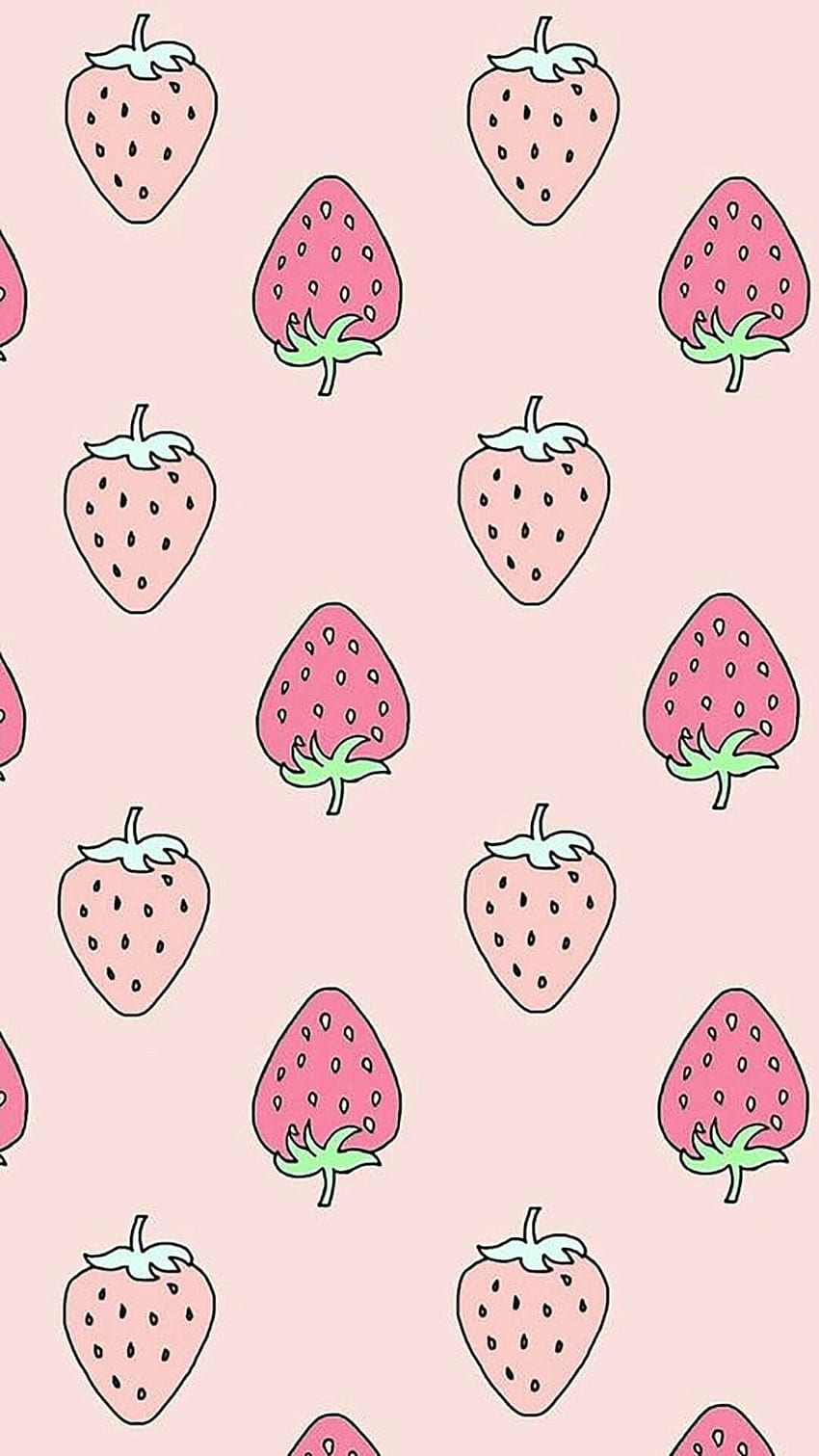 Download Delicious Strawberry Aesthetic Iphone Screen Wallpaper  Wallpapers com