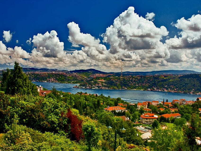 wunderbarer bosporus in istanbul, türkei, bosporus, istanbul HD-Hintergrundbild