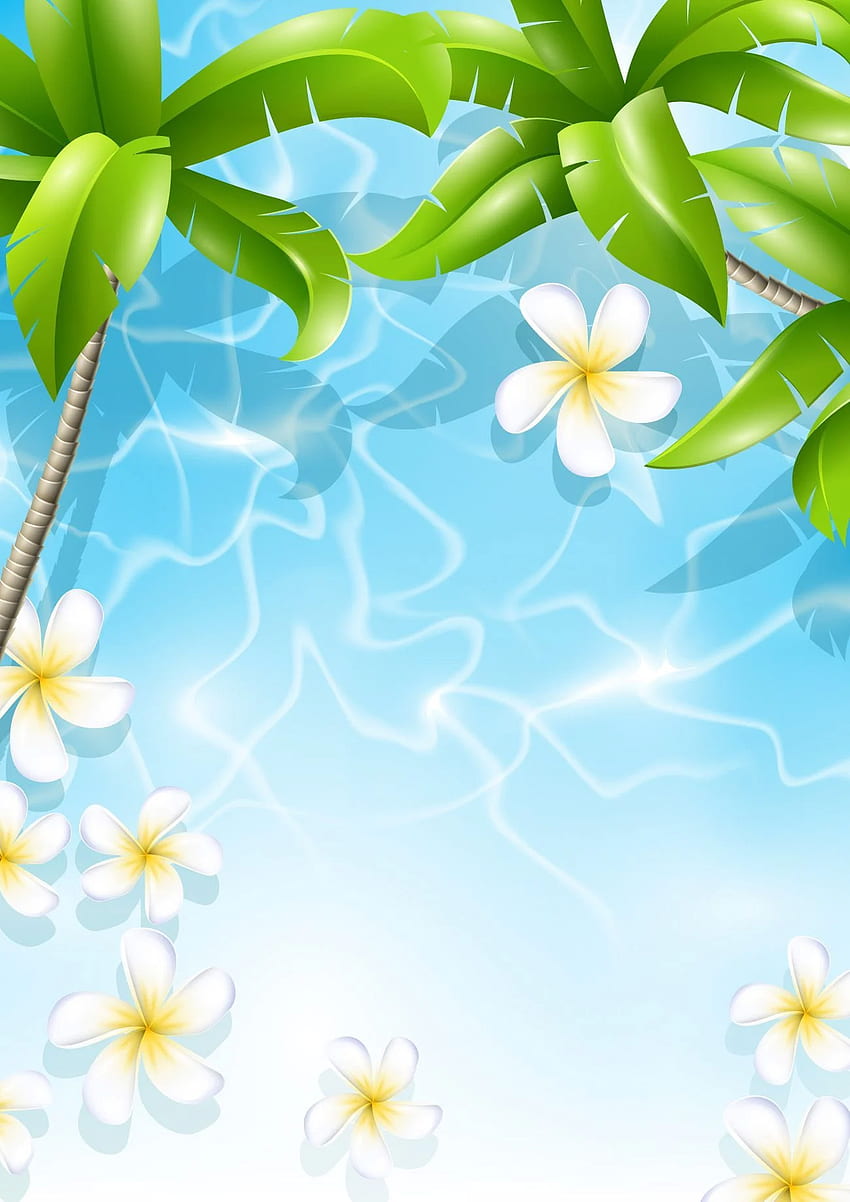 Beautiful Tropical Background vector 04. Invitaciones hawaianas, Invitaciones luau y tropical fondo de pantalla del teléfono