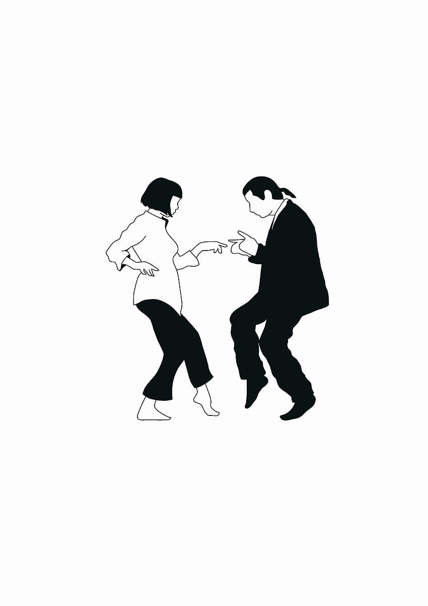 Pulp Fiction Dancing Movie Poster Art Print Mia And Vincent. Etsy in 2020. Movie posters minimalist, Movie poster art, Pulp fiction tattoo, Pulp Fiction Dance HD phone wallpaper