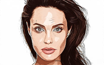 Angelina Jolie Color Pencil Drawing by Artistiq  Image