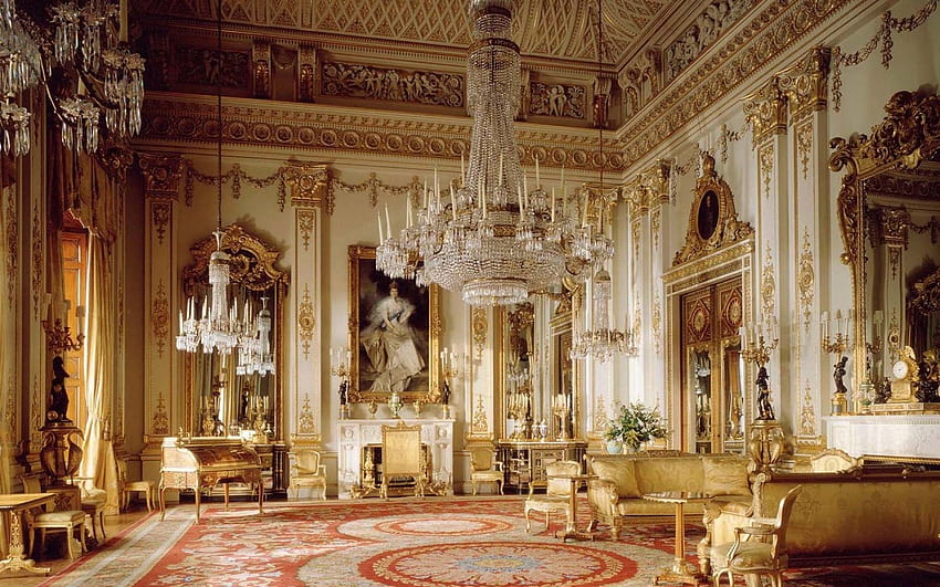 Inside Buckingham Palace, design, architecture, room, glamor, palace, glitter, gold, interior, ornate, medival, sparkle HD wallpaper