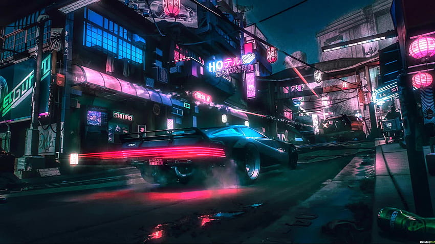 Cyberpunk, Cyberpunk Neon City Fond d'écran HD