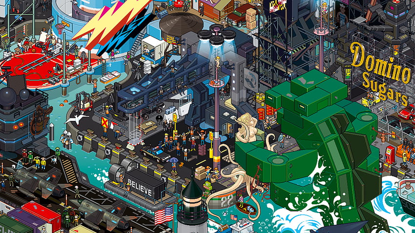 Super Cool Pixel Art Posters By Eboy. t HD wallpaper