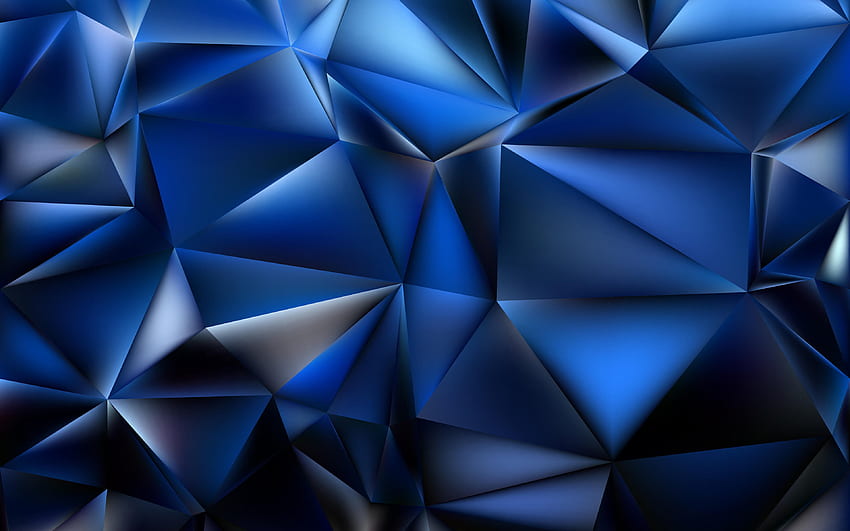 Polygons, triangles, , geometric shapes, geometry, blue background for with  resolution . High Quality HD wallpaper | Pxfuel