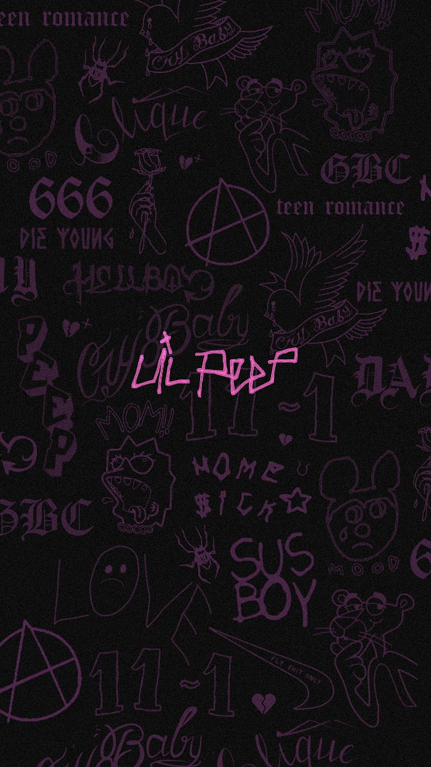 Écran de verrouillage Lil Peep : LilPeep, logo Lil Peep Fond d'écran de téléphone HD