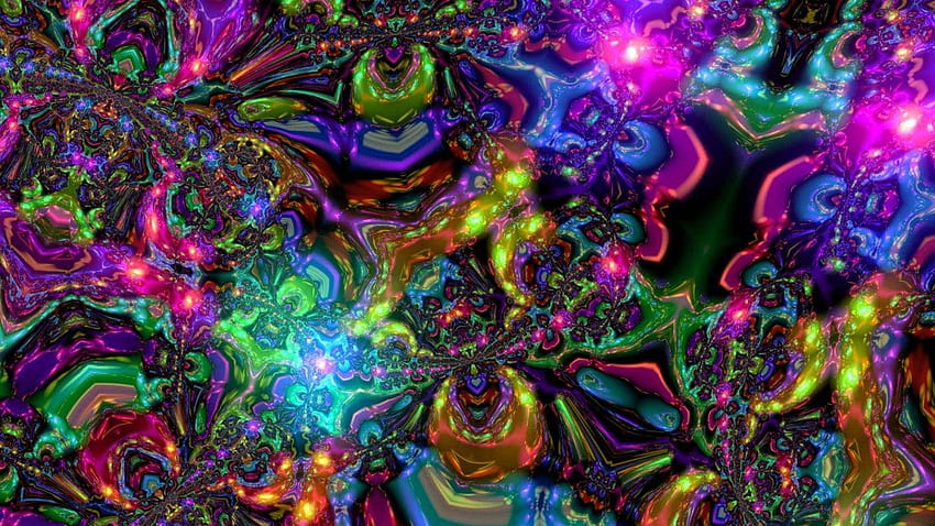 PowerPoint 템플릿용 Trippy Psychedelic 배경 - PPT, Psychedelic Cartoons HD 월페이퍼