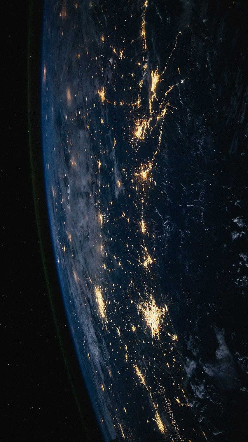 : пространство, вертикално, портретен дисплей, ISS, нощ, без хора, природа HD тапет за телефон