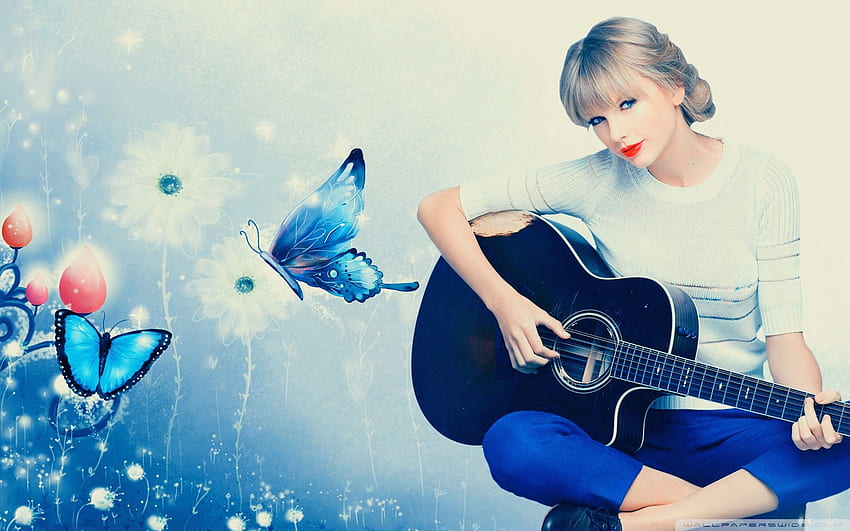 Taylor Swift Playing Guitar ❤ for Ultra HD wallpaper