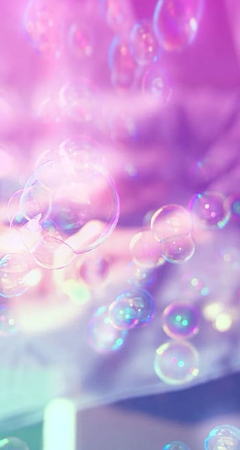 Pink, Purple, Pretty, Background, iPhone, , Bubbles, cute bubble love ...