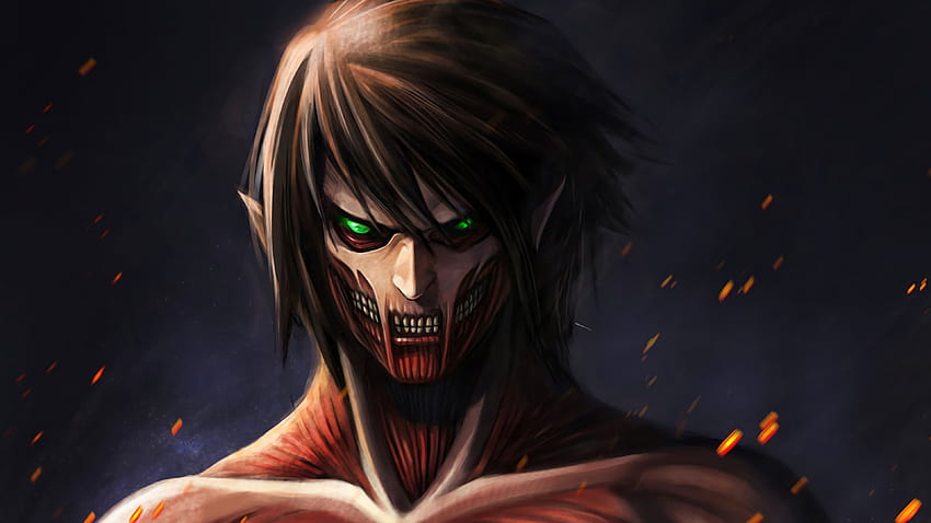 Anime, jaw, art, titans, titan, attack_on_titans, eren_yeager HD ...