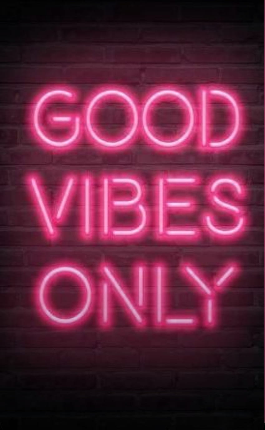Good vibes only, magenta, pink, neon, sign HD phone wallpaper
