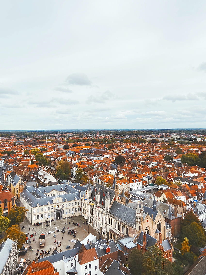 Cities, Architecture, City, Building, Roof, Roofs, Belgium, Bruges HD phone wallpaper