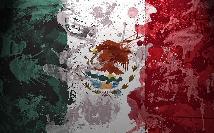 Tło, Tekstura, Tekstury, Farby, Flaga, Meksyk Tapeta HD