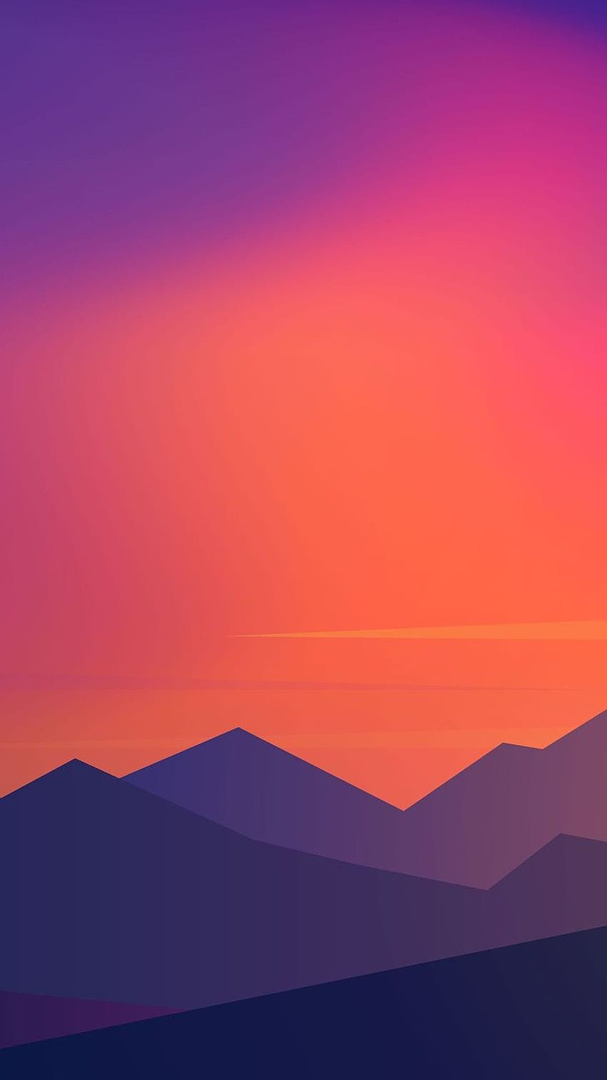 Sunset Minimal Mountains iPhone . Simplistic , Minimal , Mkb, Minimalist Sunset HD phone wallpaper