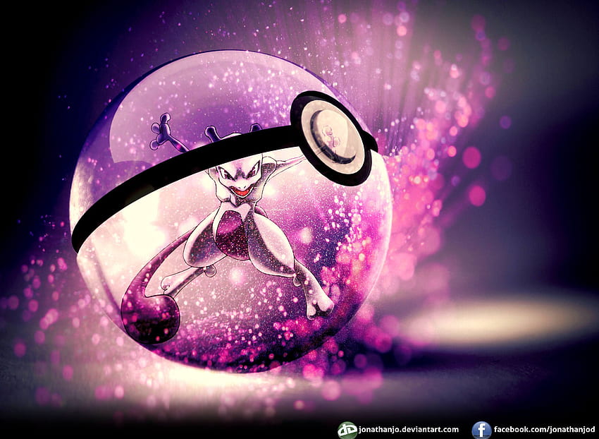 Meister Ball!. Pokemon Mewtu, Pikachu-Kunst, Pokemon-Hintergrund HD-Hintergrundbild