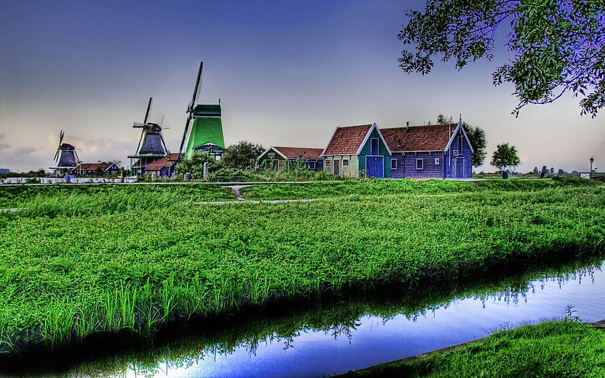 The Nederlands, landscape, nederland, water HD wallpaper