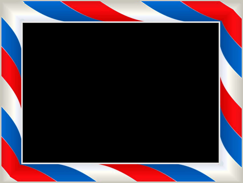 Червен, бял, син бръснарник Pole Frame Border Scrapbook - Barber Pole Border Png PNG без фон HD тапет