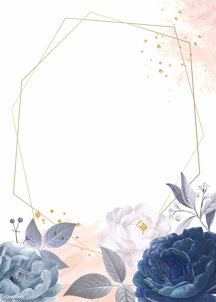 premium vector of Blue roses themed card template vector 843717. พื้นหลังดอกไม้ , กุหลาบสีน้ำเงิน , พื้นหลังดอกไม้ , งานแต่งงานสีน้ำเงิน วอลล์เปเปอร์โทรศัพท์ HD
