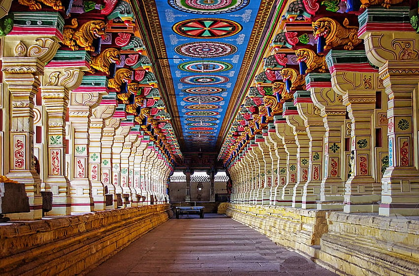 I 30 templi più famosi dell'India - Tour del pellegrinaggio in India, Tempio Tamil Sfondo HD
