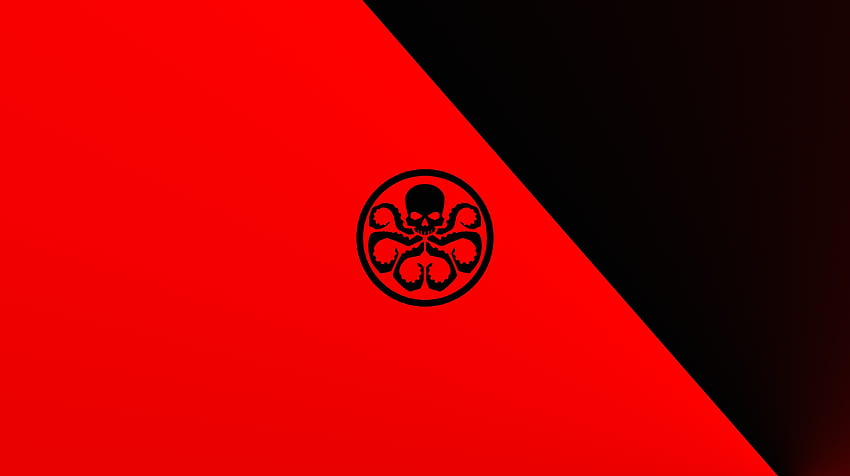 Hydra, logo, red, marvel HD wallpaper
