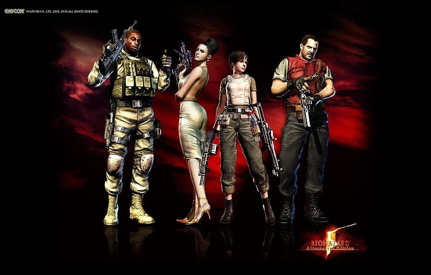girl, gun, soldier, weapon, woman, Resident Evil, Resident Evil 5 HD wallpaper
