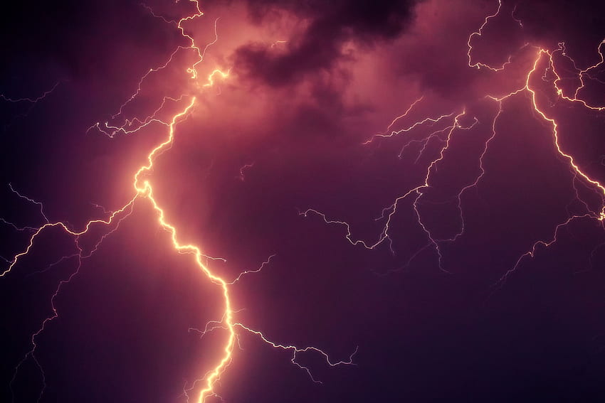 Nature, Sky, Lightning, Mainly Cloudy, Overcast, Thunderstorm, Storm HD wallpaper